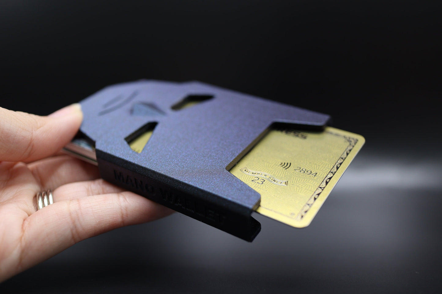 Dark Knight MANO Wallet™ Credit Card ID Hard Case Holder Organizer- (Holds up to 10 cards)- 2 colors options