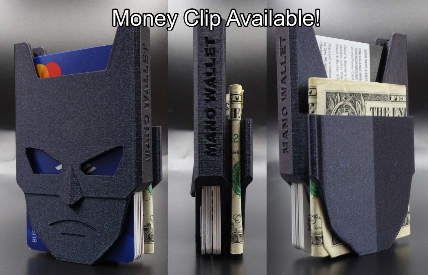 Dark Knight MANO Wallet™ Credit Card ID Hard Case Holder Organizer- (Holds up to 10 cards)- 2 colors options