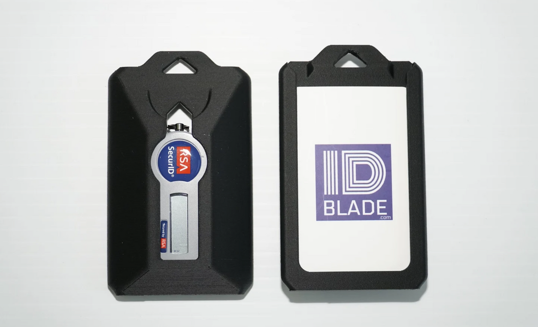 The IDBLADE RS1: The World's Favorite Carbon Fiber RSA Token & Triple ID Badge Holder
