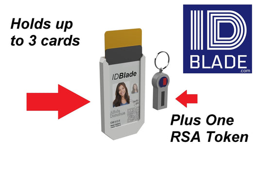 Carbon Fiber Triple ID Badge & RSA Token Holder – IDBLADE RS1