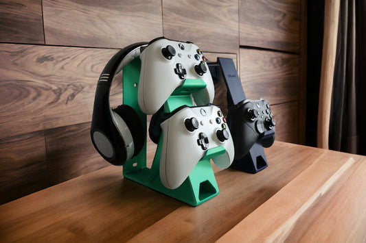Gaming Controller and Headphone Stand – Desk or Wall Mount – Fits Xbox, PlayStation & PC Headsets – IDBLADE Organizer
